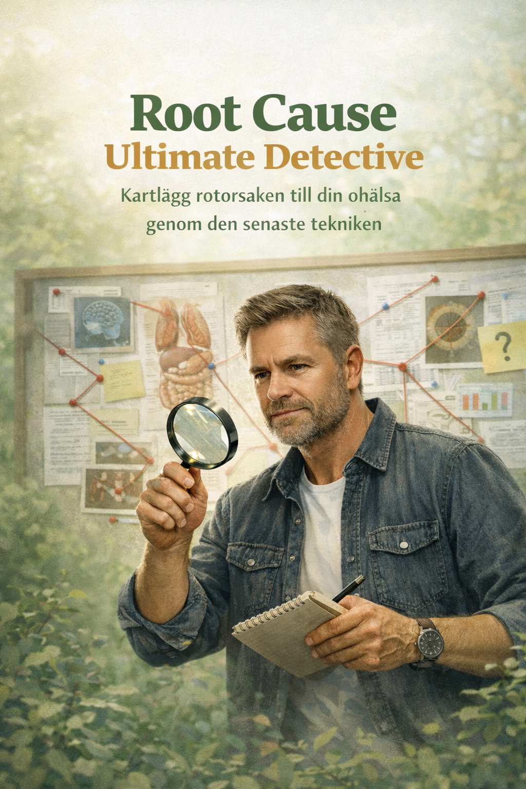 Root Cause Ultimate Detective – kurs från Eric’s Hälsohörna om rotorsaksanalys av ohälsa, med fokus på kartläggning, samband, helhetshälsa och funktionell medicin