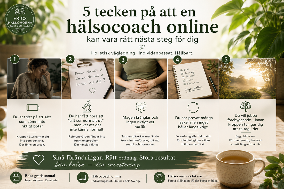 5 tecken på att du behöver en hälsocoach online – holistisk hälsoguidning i hela Sverige