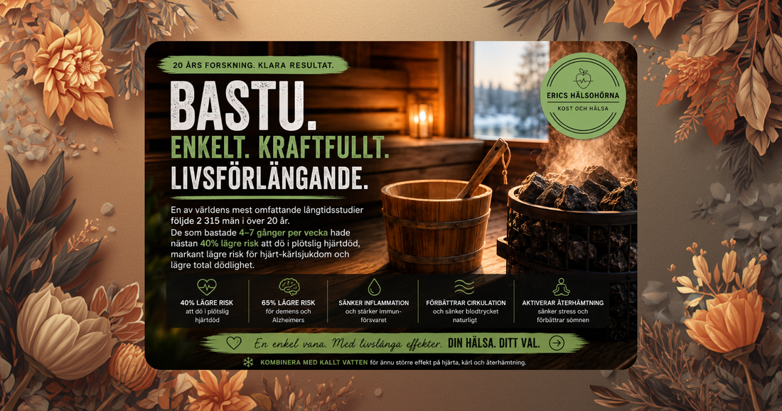 Bastu hälsa hjärtat och longevity – forskning om bastubadning naturligt | Erics Hälsohörna hälsoblogg