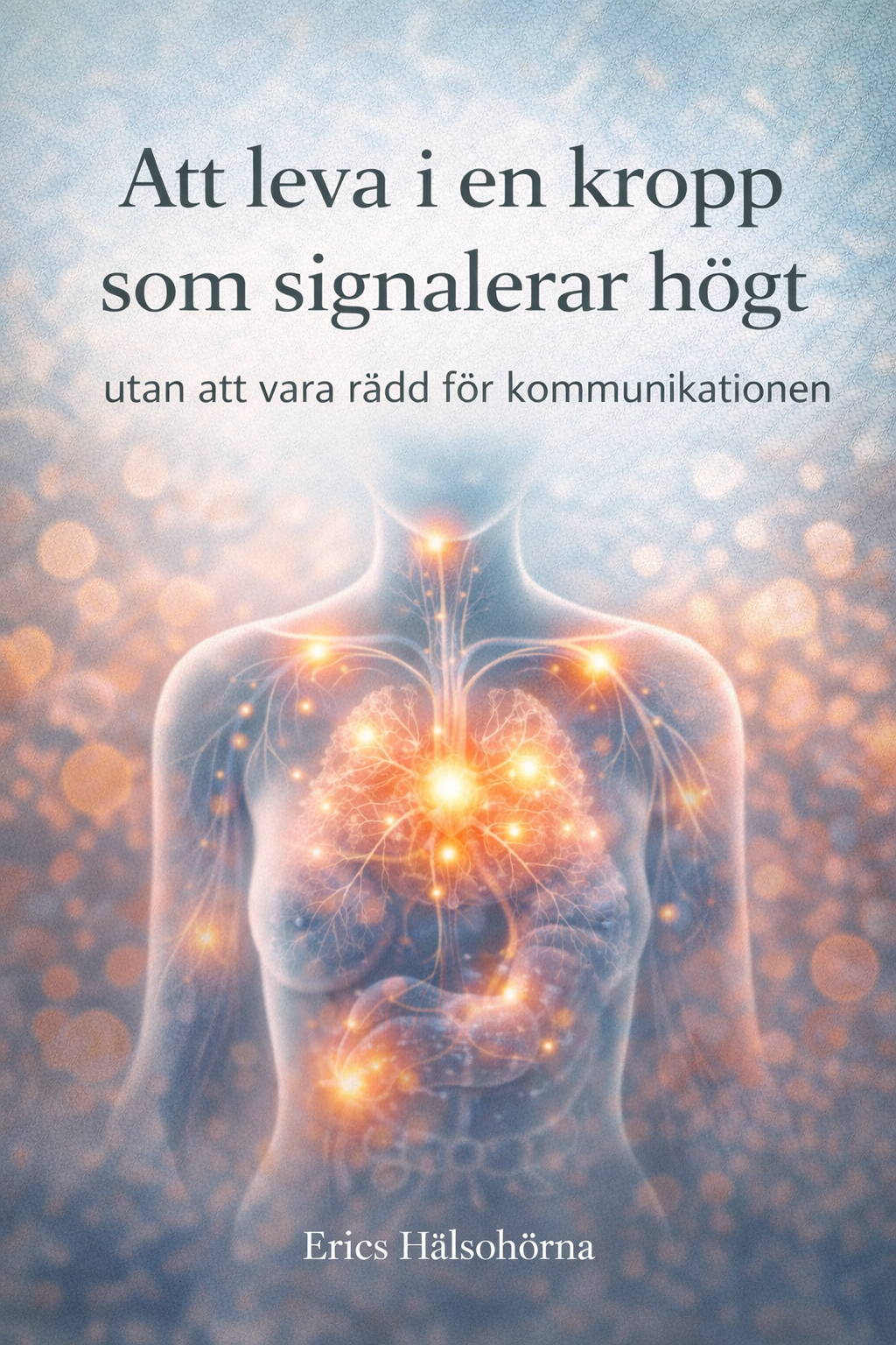 Digital kursbild från Eric’s Hälsohörna om nervsystemet och hur man kan leva tryggt när kroppen signalerar högt utan rädsla.