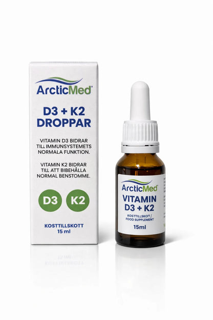 Rabatt på D-vitamin droppar med D3 och K2 från ArcticMed