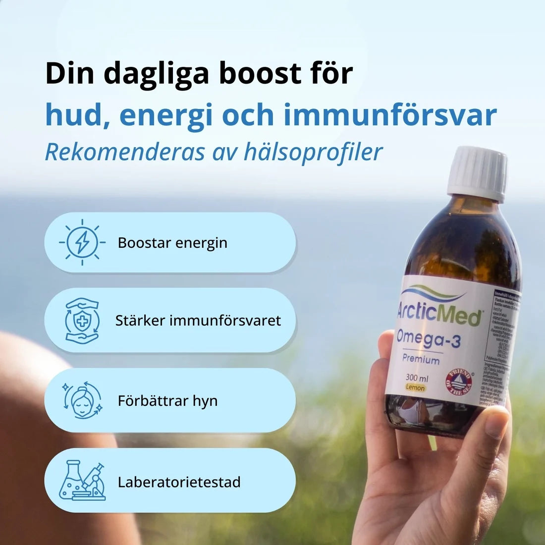 Omega-3 fiskolja från ArcticMed med fettsyrorna EPA DHA och DPA